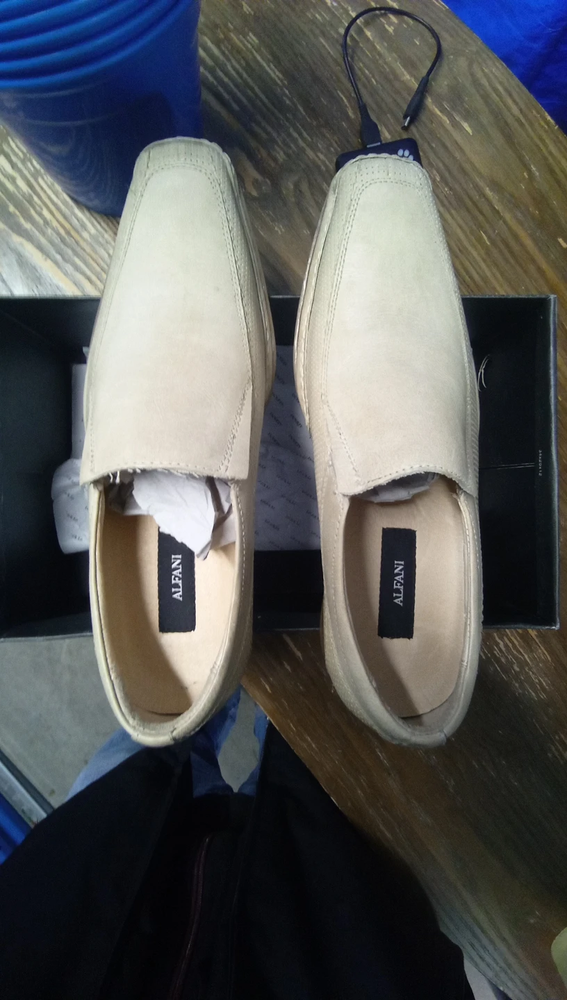 Alfani Off White Slip-On Loafer Shoes Size 8 🥕 - photo 3