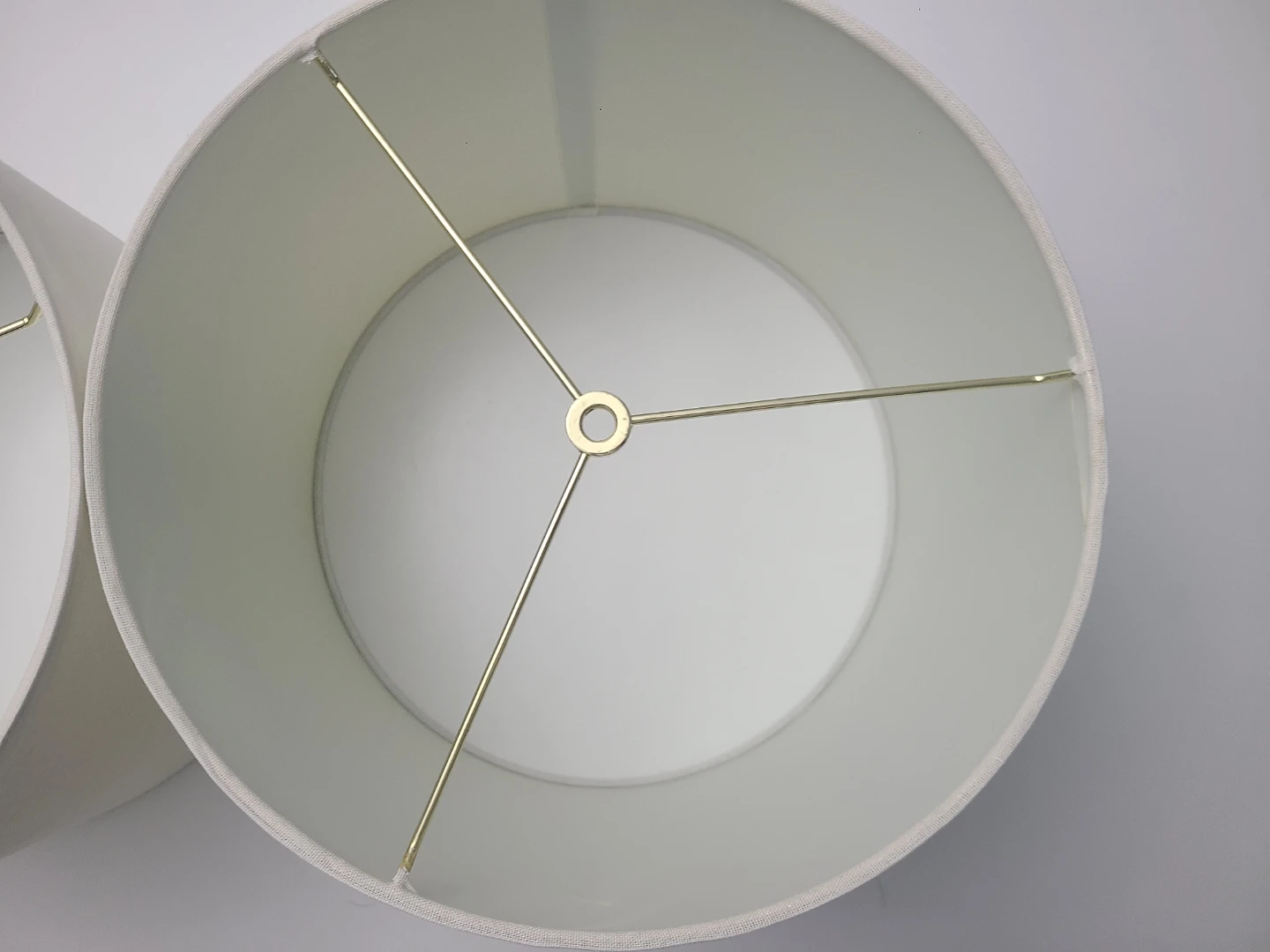Pair of Cream Lampshades 13" - photo 2