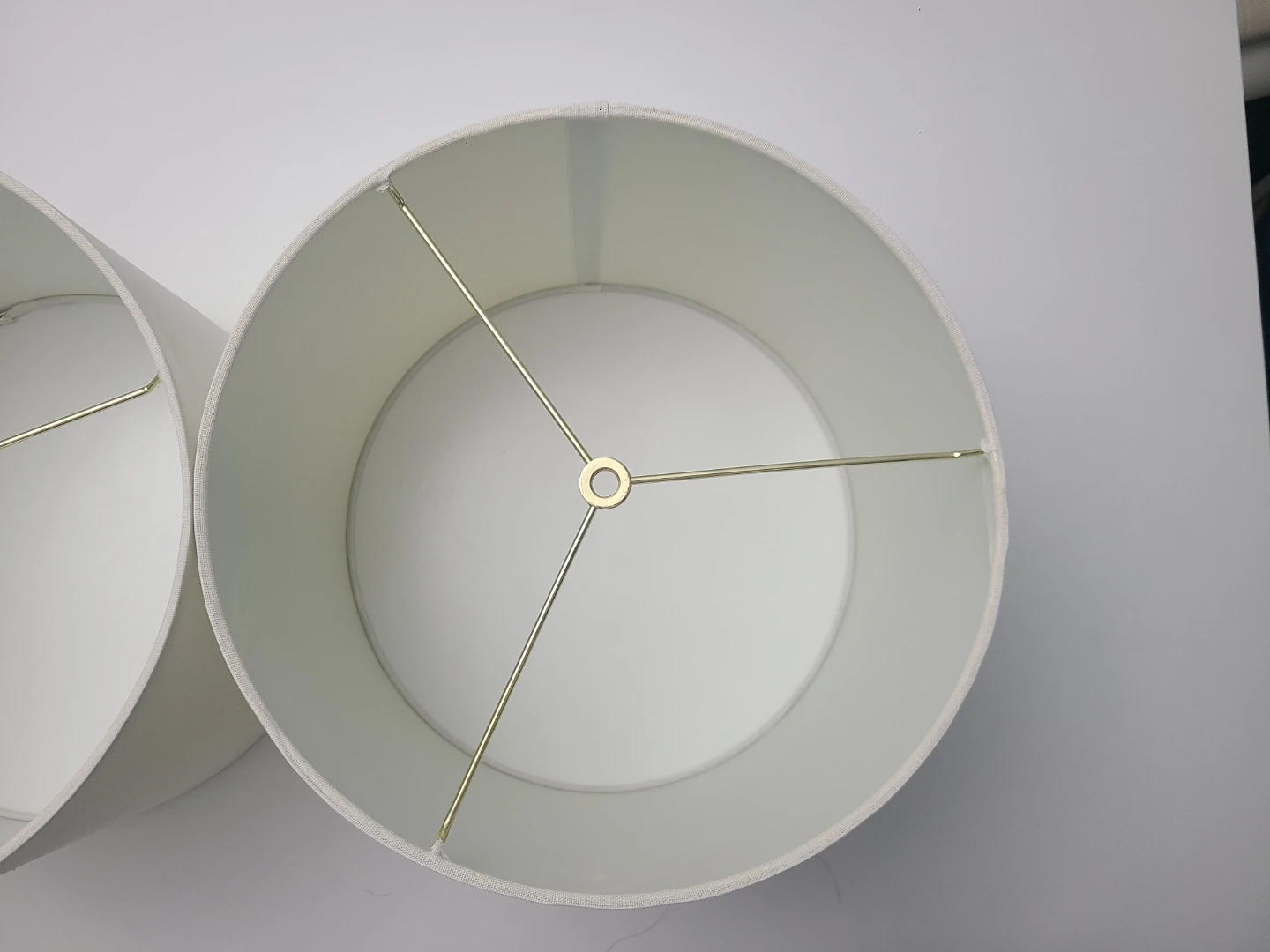Pair of Cream Lampshades 13" - photo 3
