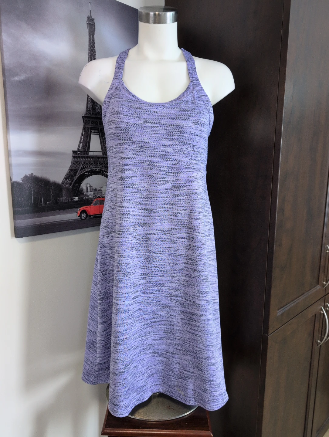 Mondetta Lavender Heathered Racerback Tennis Dress