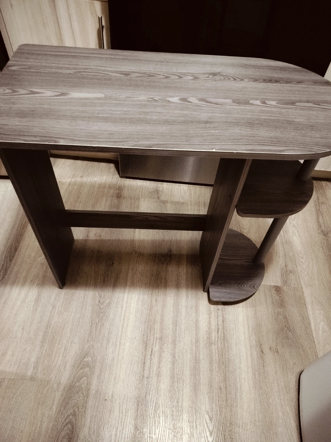 Grey Wood Compact Study Table