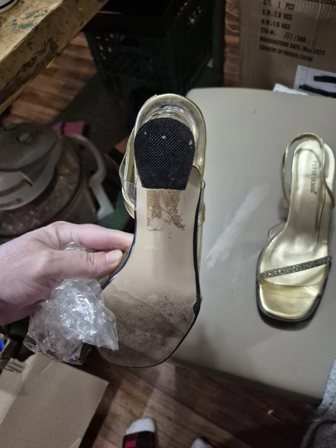 Pierre Dumas Women's Gold Heeled Sandals Size 7.5 - photo 2