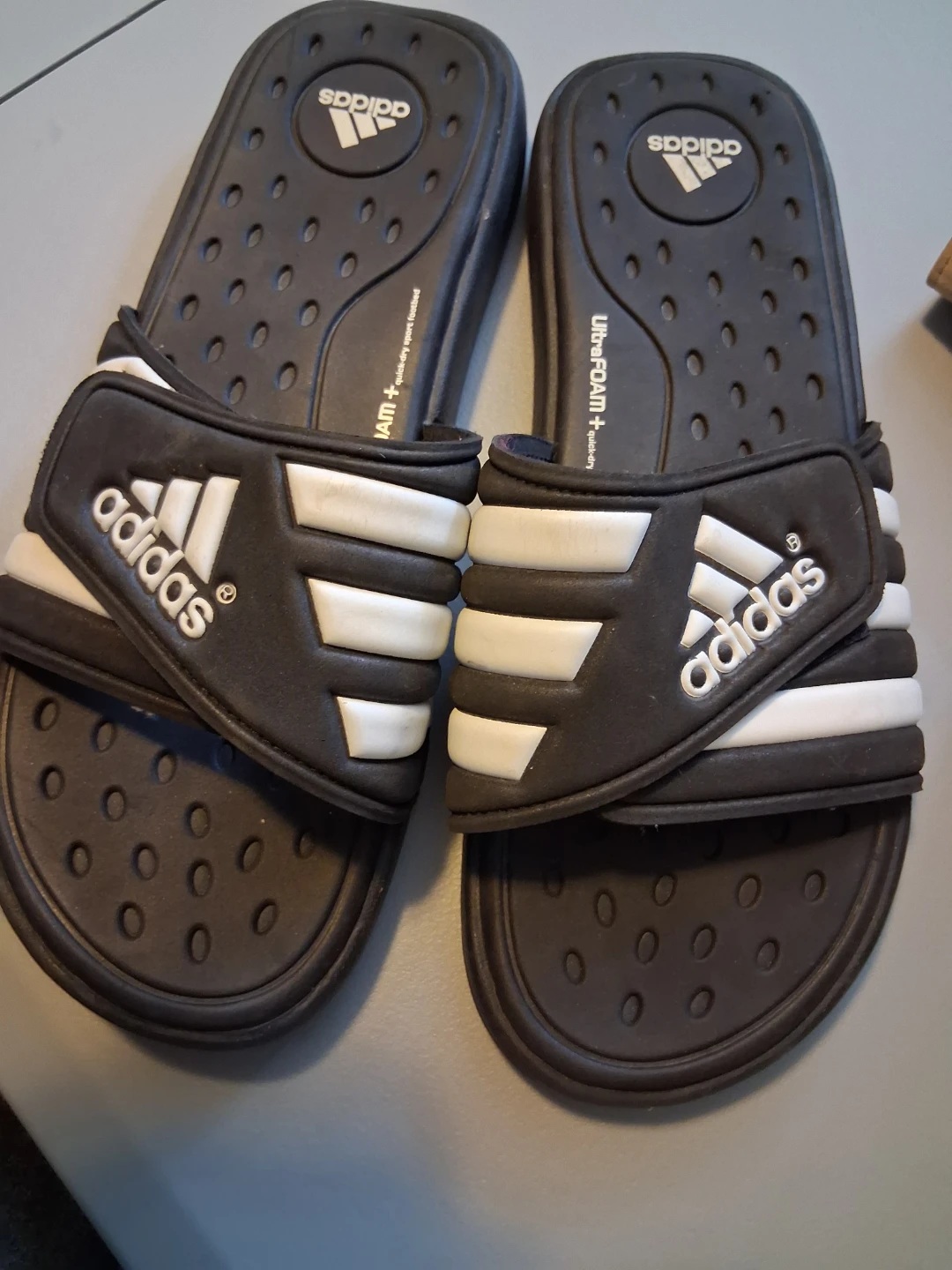 Adidas Adilette Shower Slides Black White