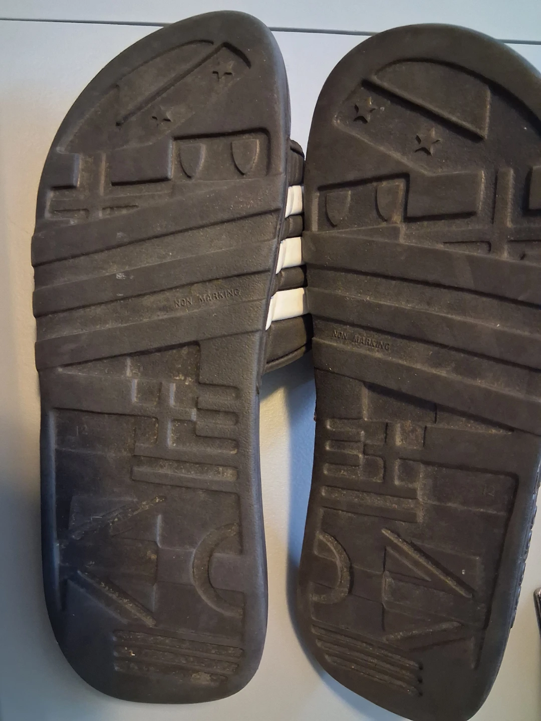 Adidas Adilette Shower Slides Black White - photo 2