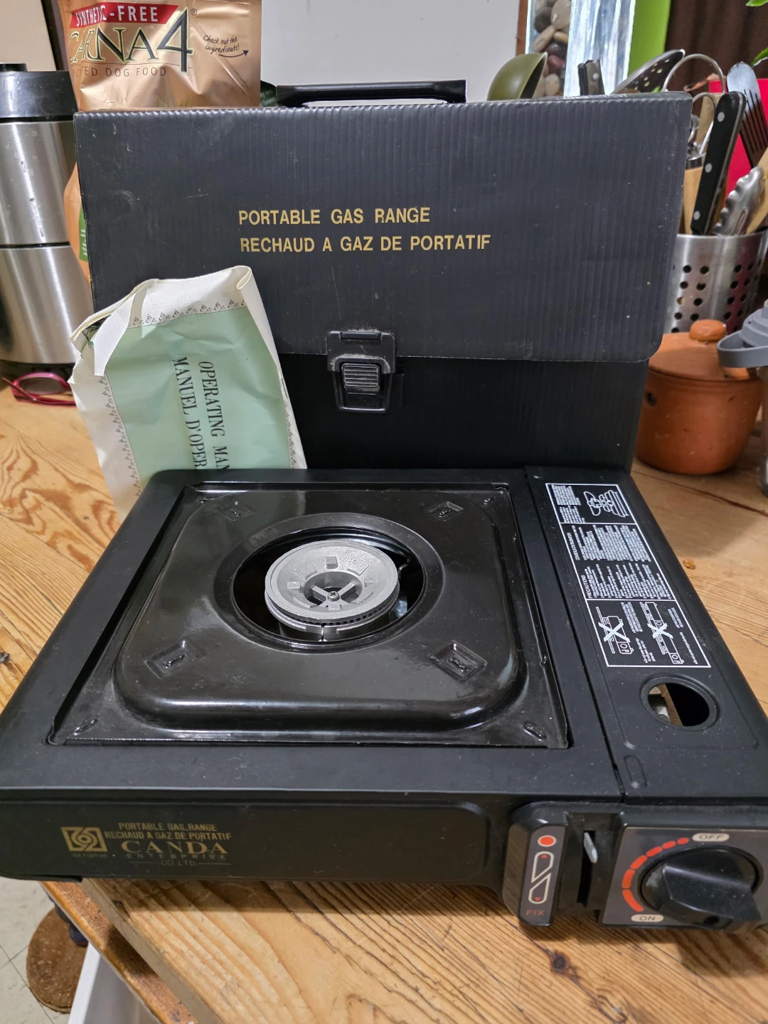 CANDA Portable Gas Range with Carrying Case
