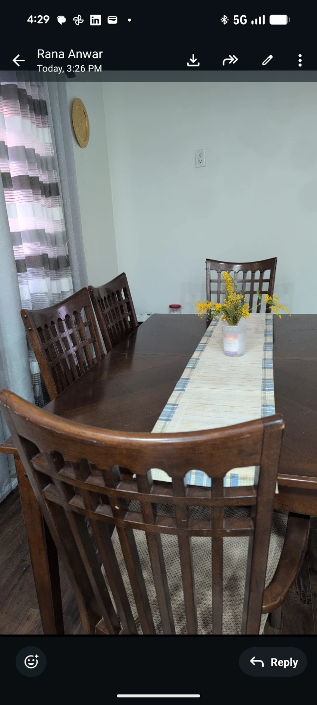 Wooden Dining Table and Chairs Set - extendable - photo 4