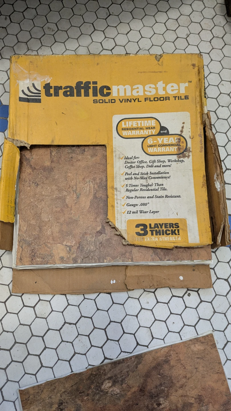 TrafficMaster Solid Vinyl Floor Tile - Rustic Stone Look - photo 3