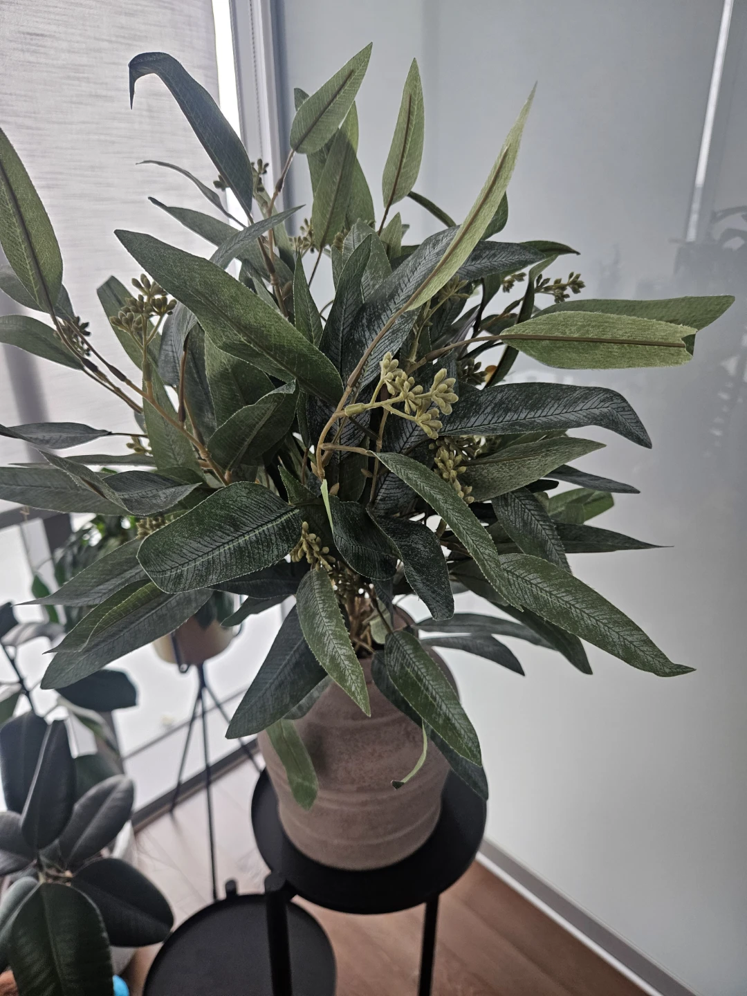 Artificial Eucalyptus Plant in Ceramic Vase