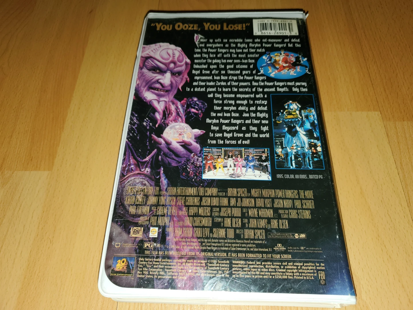 1995 Mighty Morphin Power Rangers The Movie VHS - photo 4