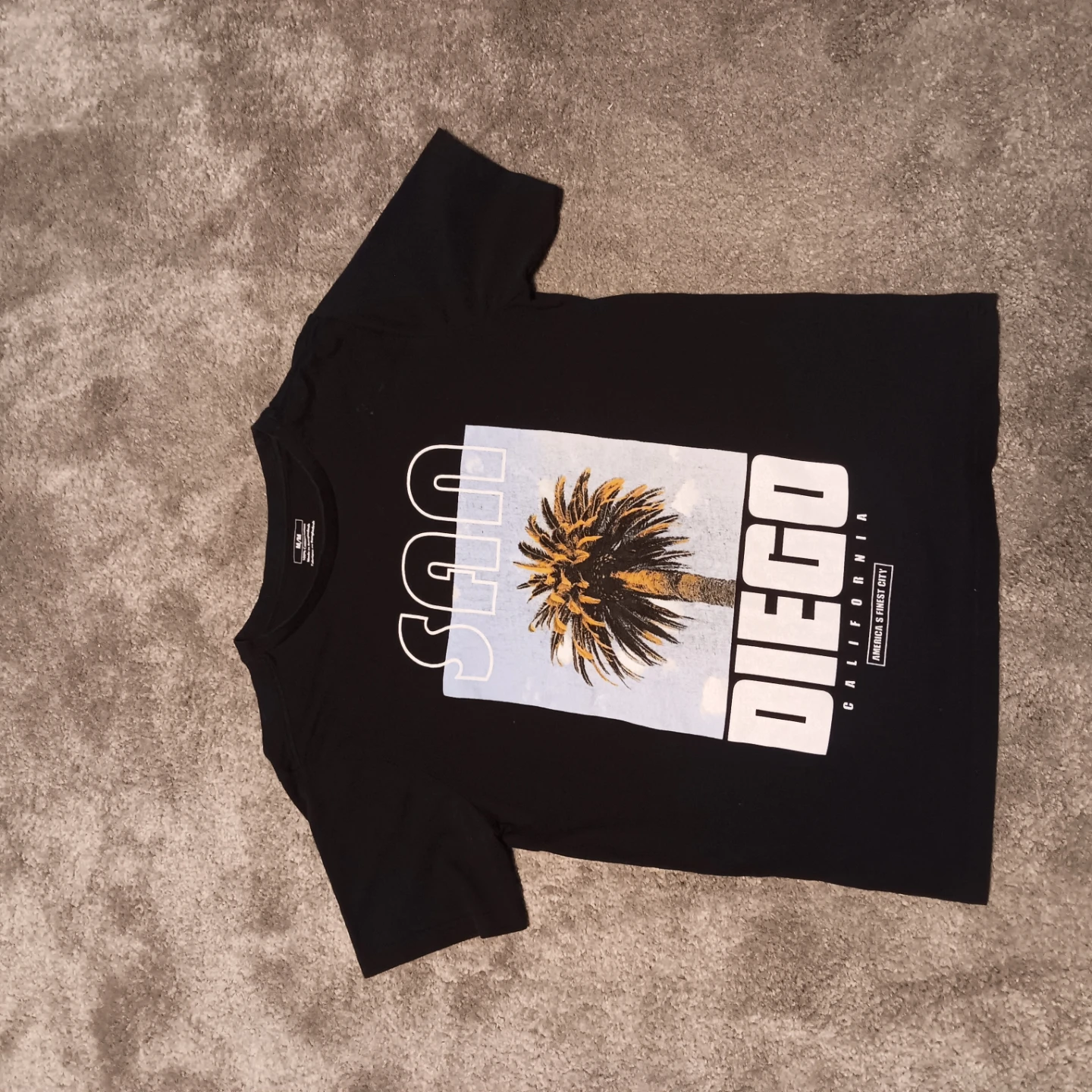 Black San Diego California Graphic T-Shirt