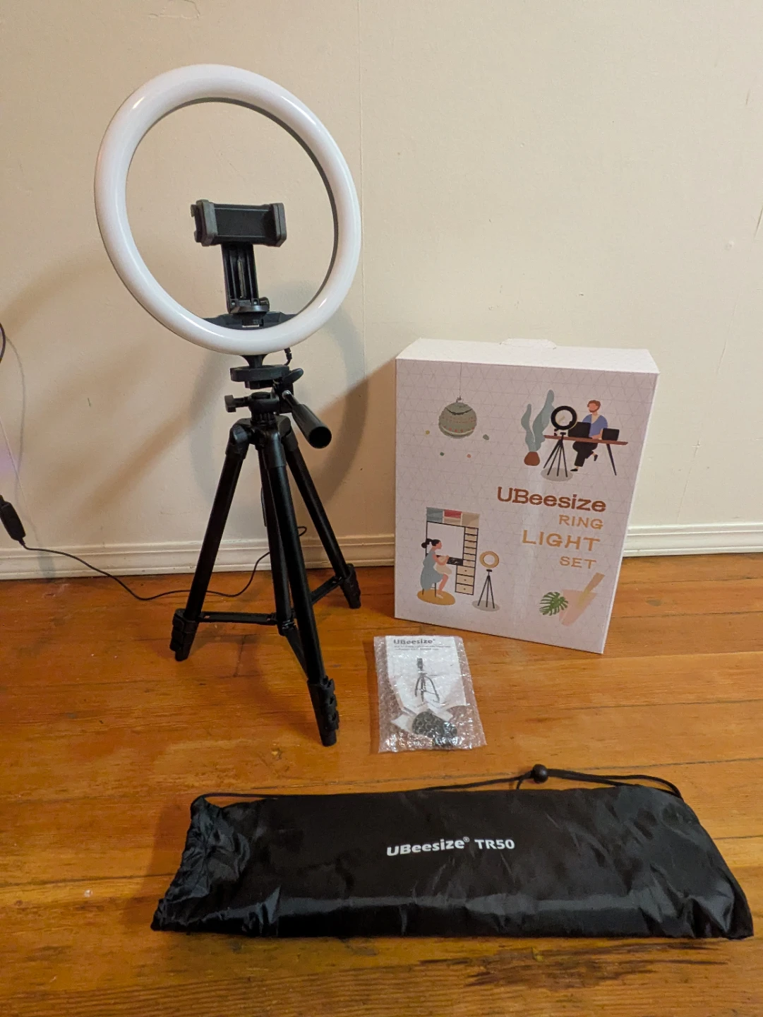 UBeesize Ring Light Set with Phone Holder, Adjustable Tripod 🧡