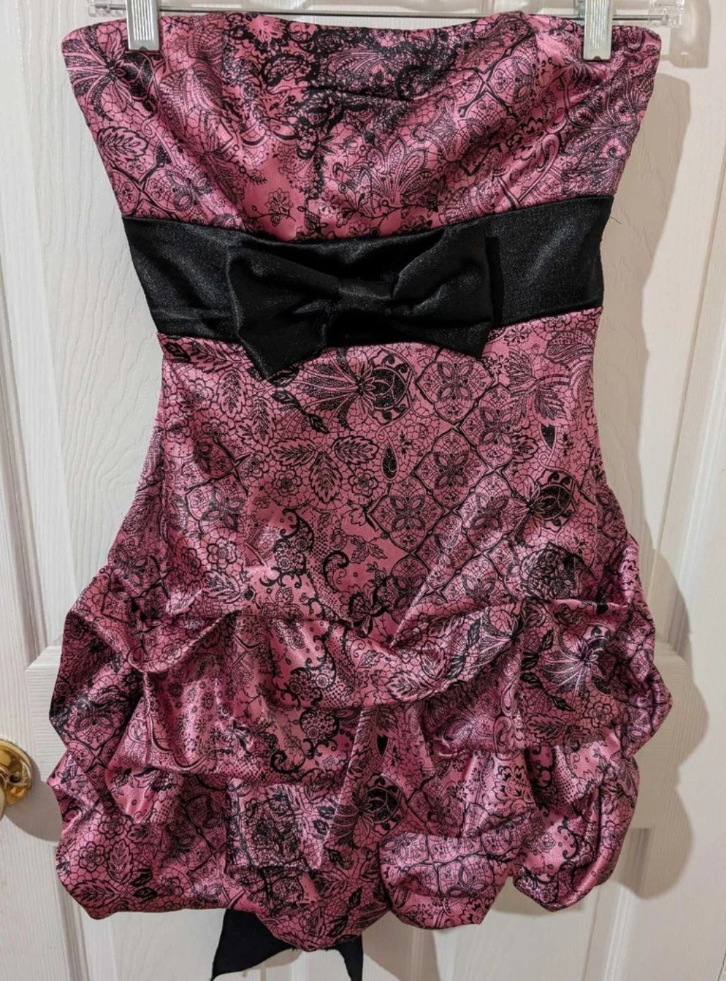 Black and Pink Bubble Dress