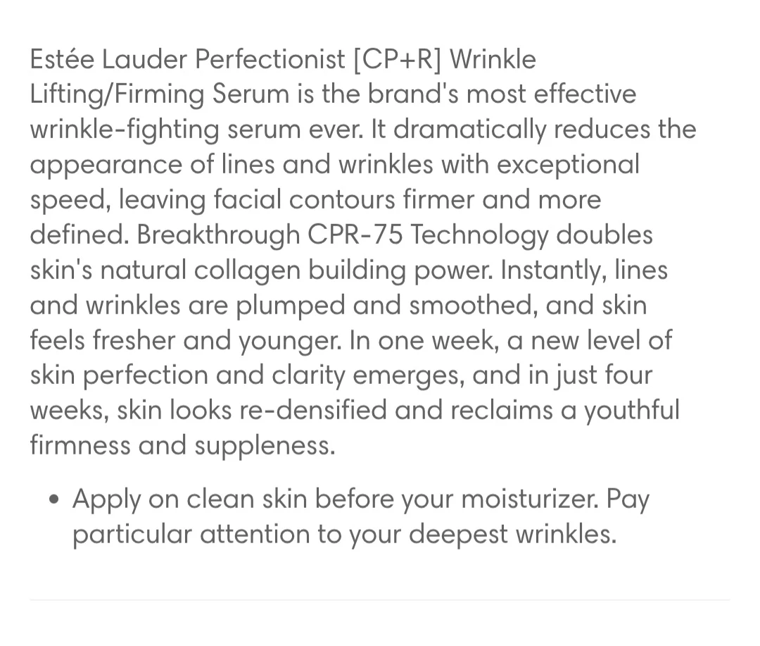 Estée Lauder Perfectionist [CP+R] Wrinkle Lifting/Firming Serum - photo 2