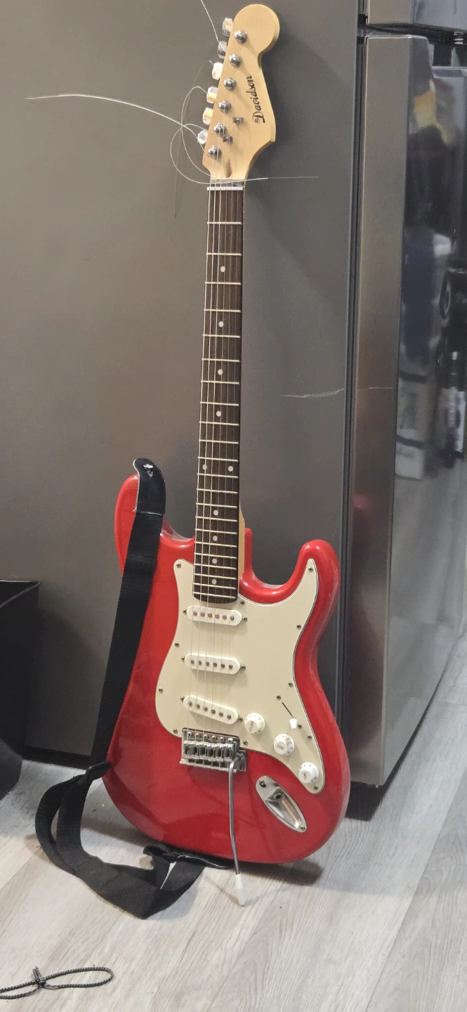 Red Davidson Electric Guitar with Strap