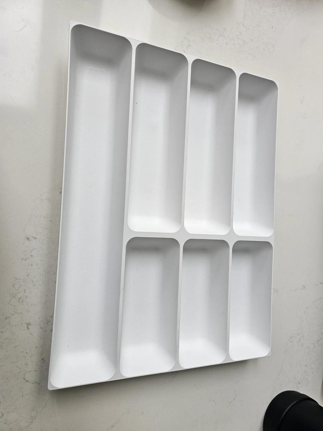 White Cutlery Organizer Tray