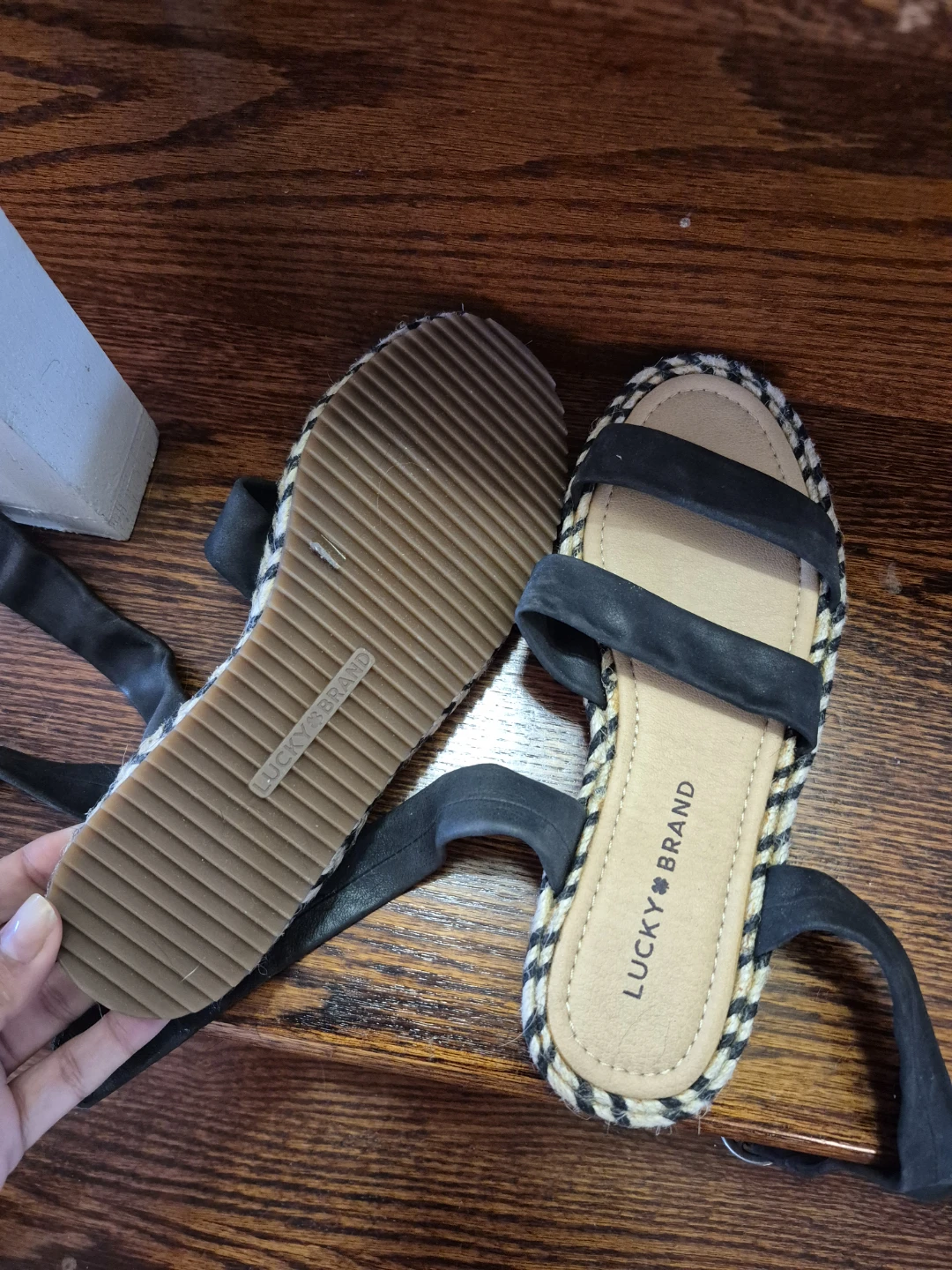 Lucky Brand Black Espadrille Flat Sandals (NEW, Never used) 🏆 - photo 3