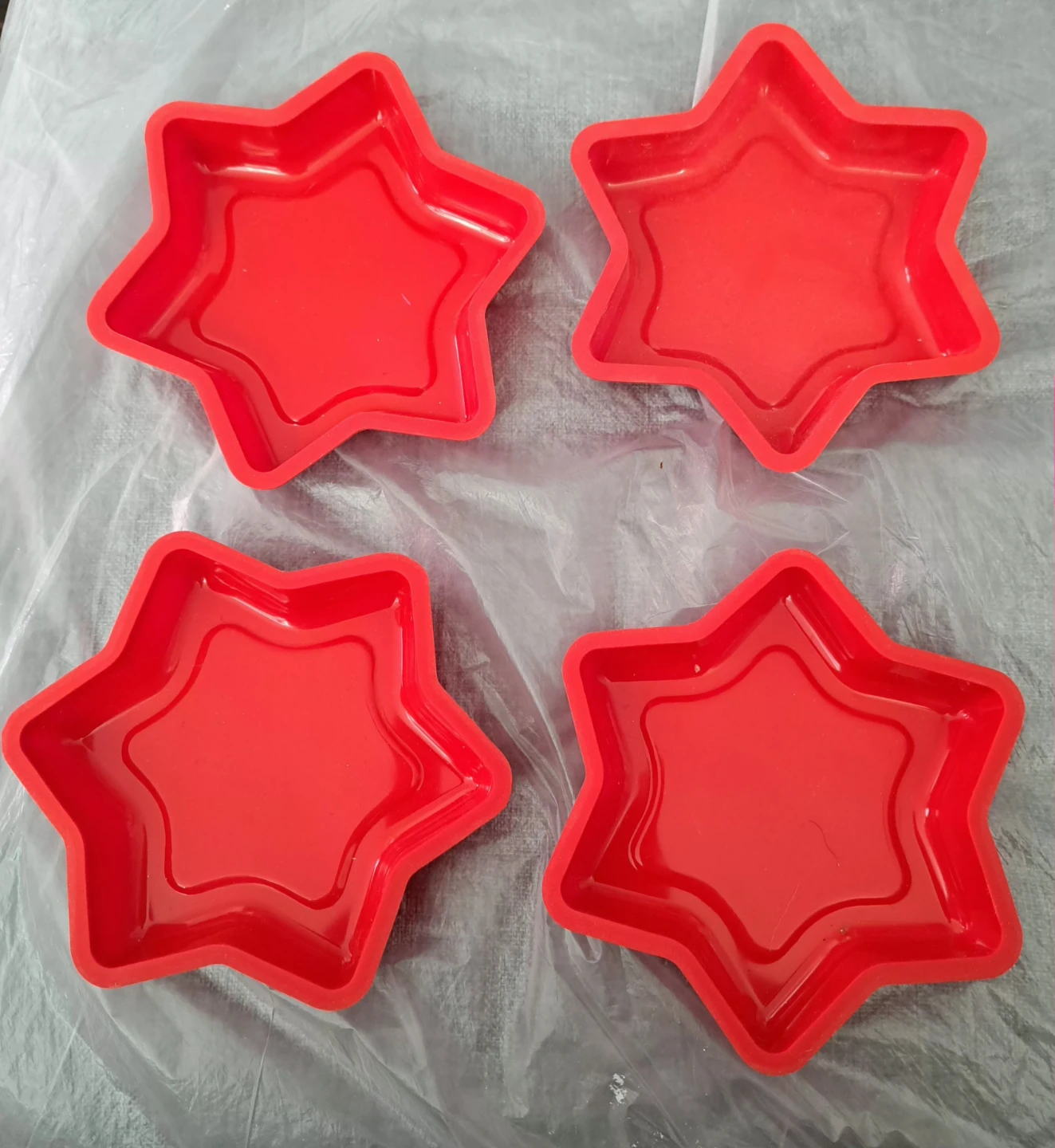 4 set of Silicone Baking Molds - Star & Heart Shapes - photo 4