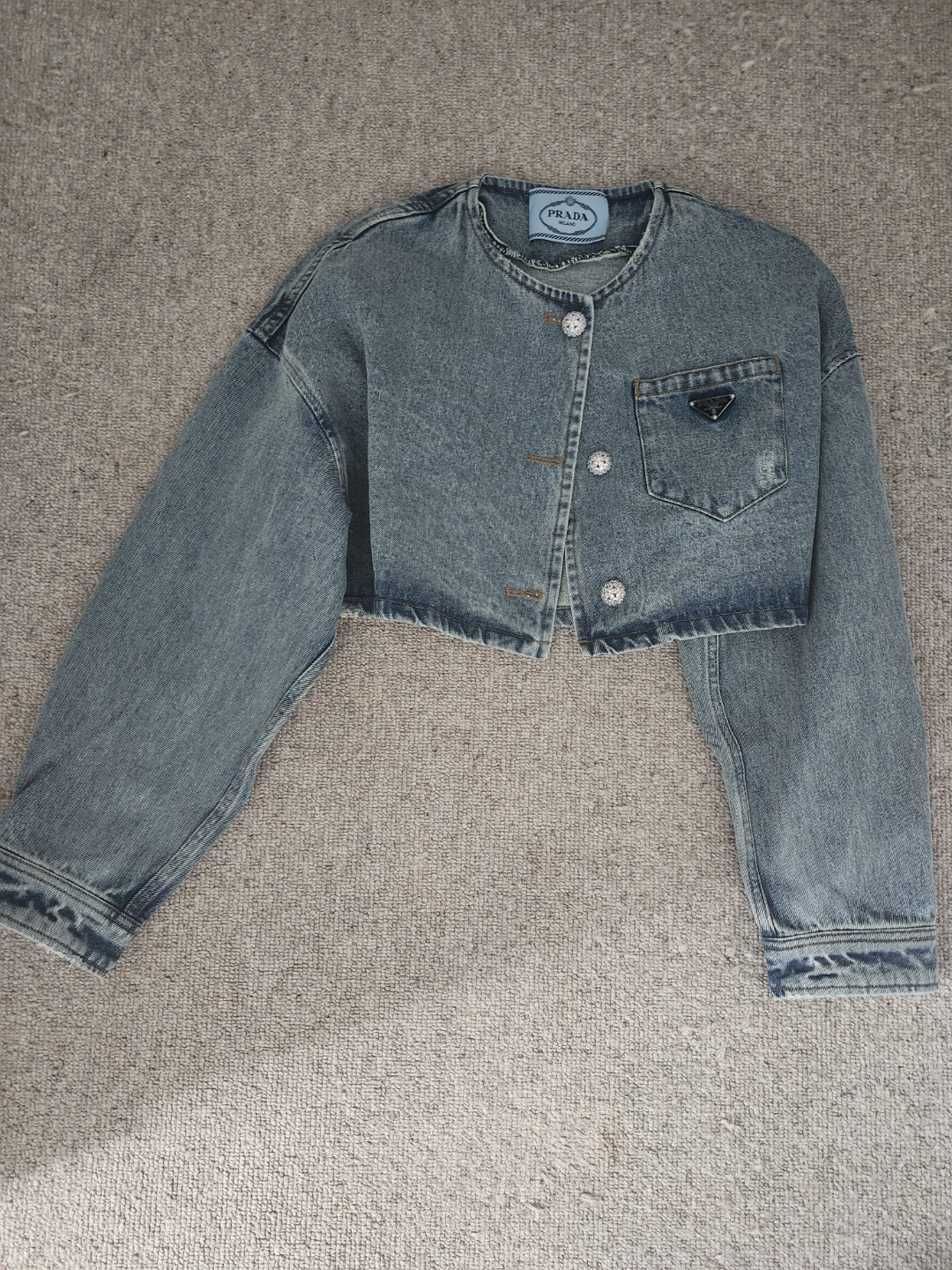 Prada Cropped Denim Jacket