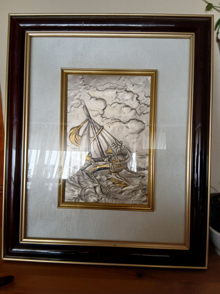 Silver art in frame - photo 2