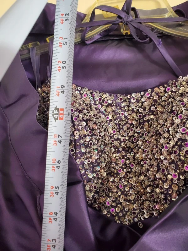 Mori Lee by Madeline Gardner Purple Beaded Strapless Gown - photo 5