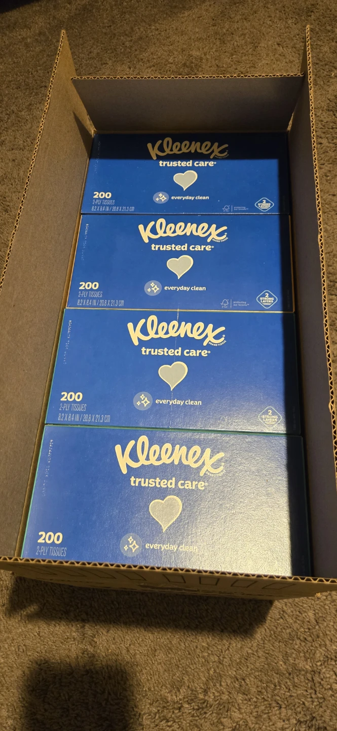 Kleenex Trusted Care 8 Boxes of 200 White 2-Ply Tissues - photo 2