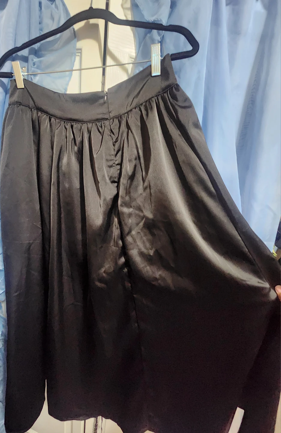 PrettyLittleThing Silk Black Midi Skirt