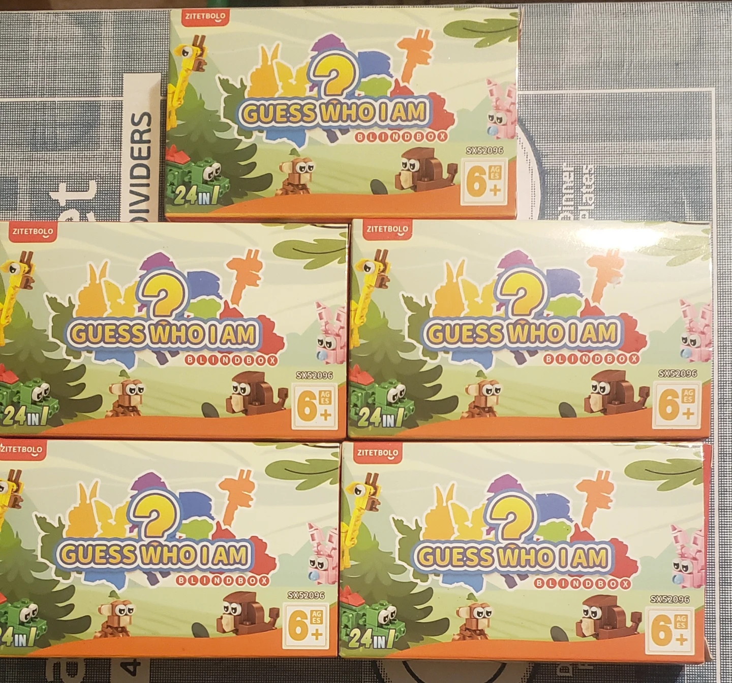 🏆Set of 5, Guess Who I Am Building Blocks Toy Sets 🏆