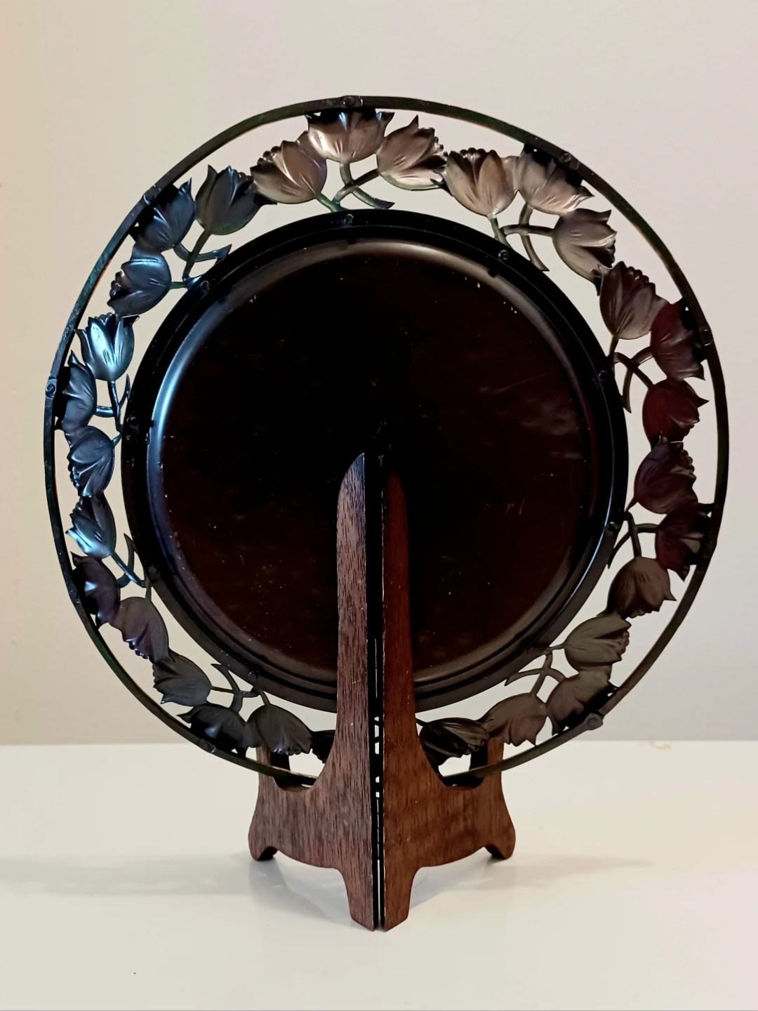 Tulip Art Nouveau Hand Hammered Copper Plate - photo 2