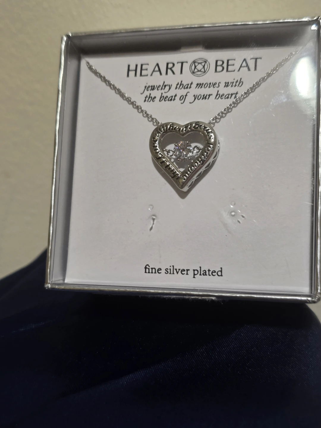 Heart Beat Collection Silver Plated Heart Necklace - photo 5