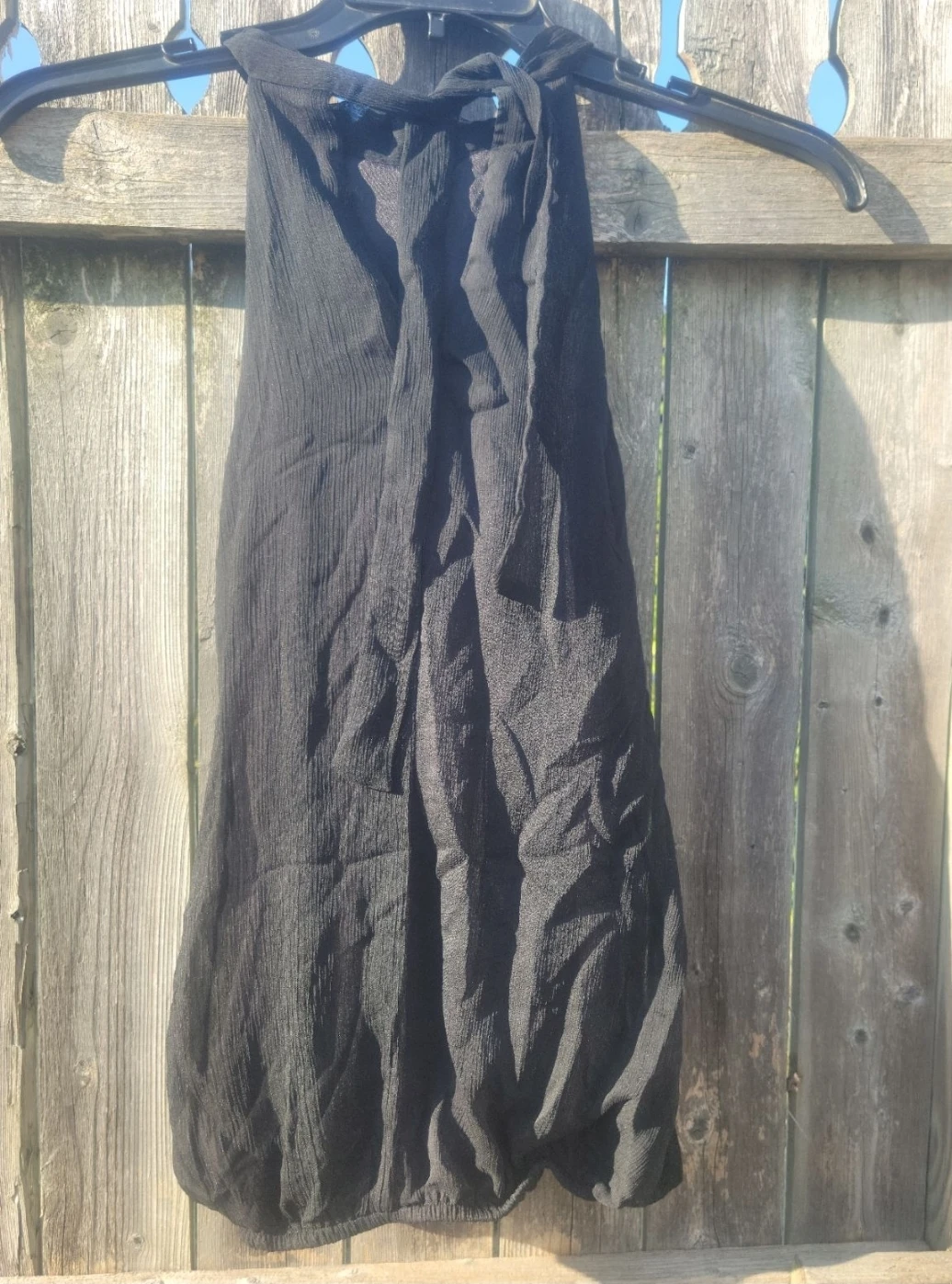 S wrapper Black Halter Neck top with Ruffle Detail - photo 3