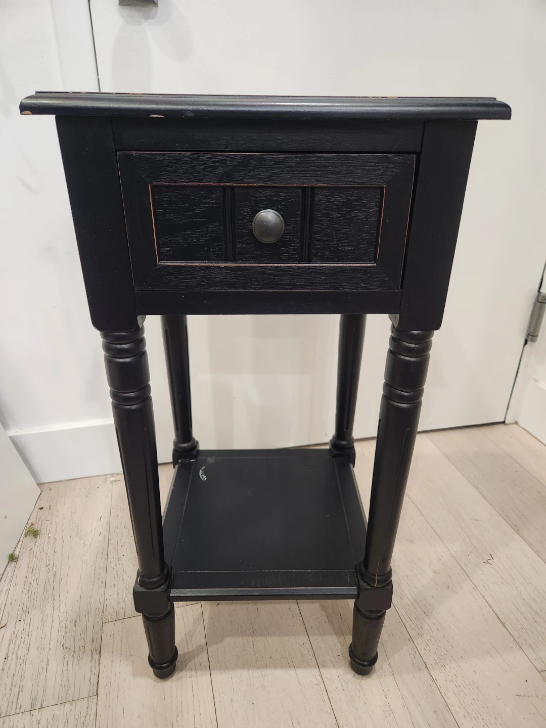 Black End Table with Drawer