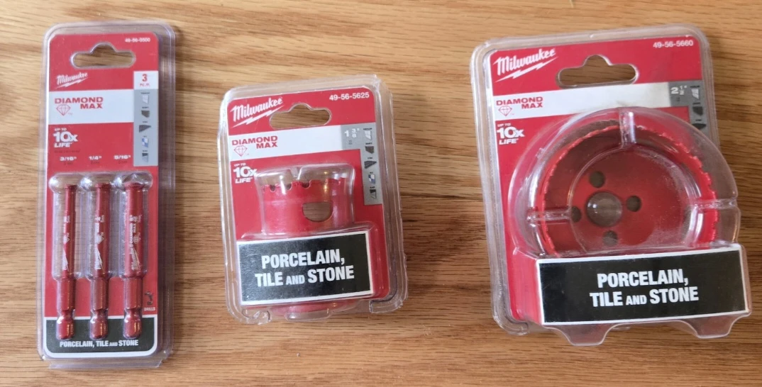 Milwaukee Diamond Max Hole Saw & Bit Set for Porcelain