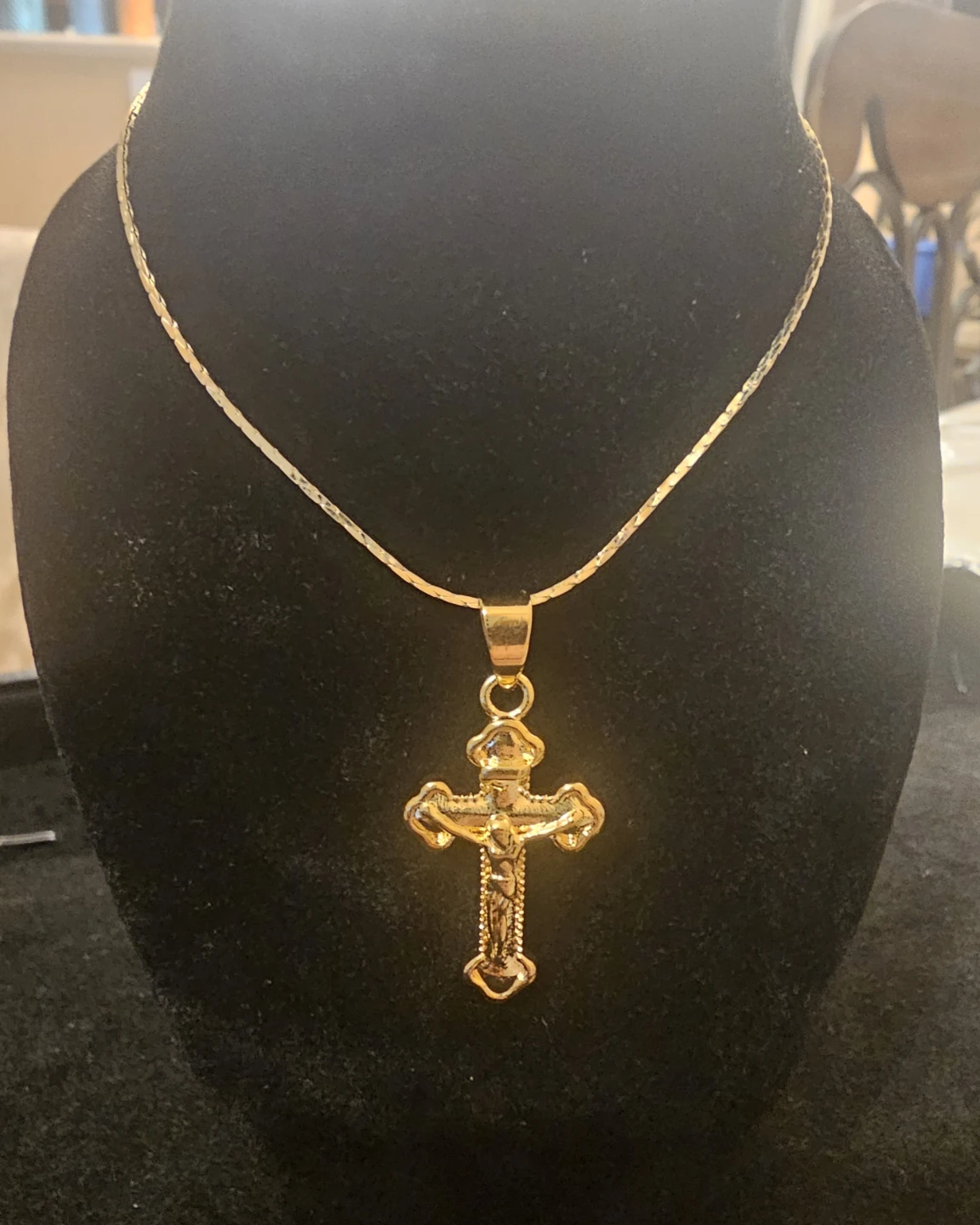 24 karat Gold plated copper  Crucifix Pendants - photo 2