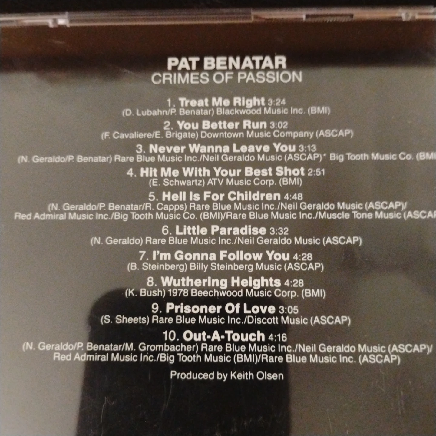 Pat Benatar Crimes of Passion CD - photo 2