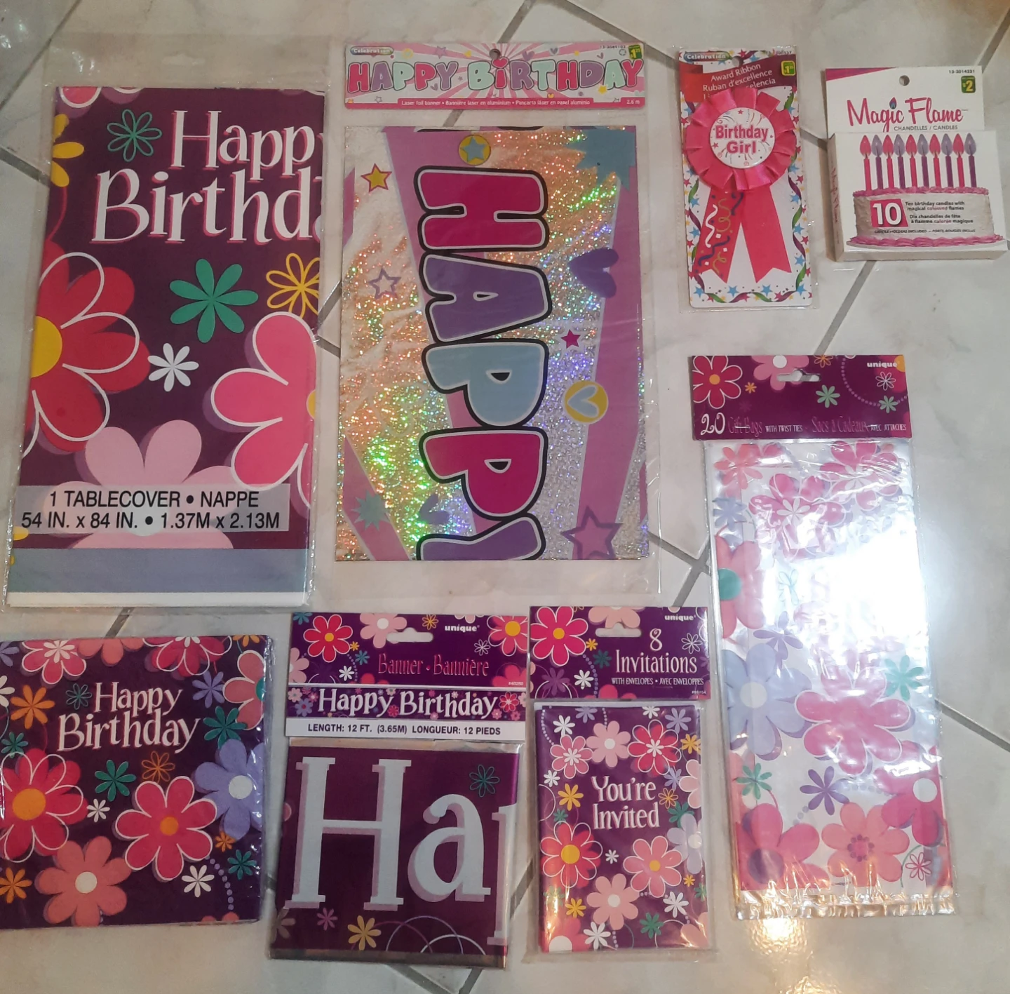 Happy Birthday Party Supplies Bundle - Pink 🏆 - photo 2