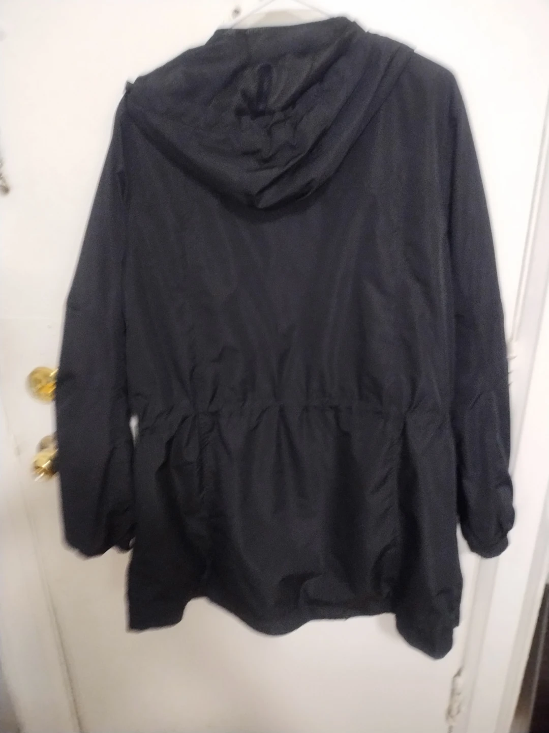 Black Hooded Lightweight Jacket raincoat - photo 2