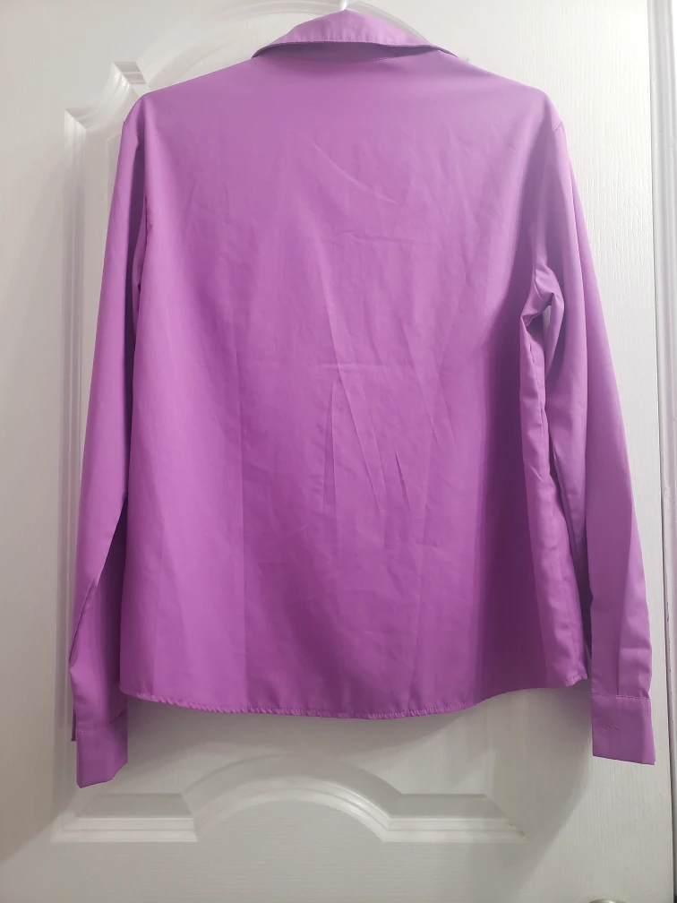 SHEIN Purple Button-Up Shirt for women - Size L - photo 2