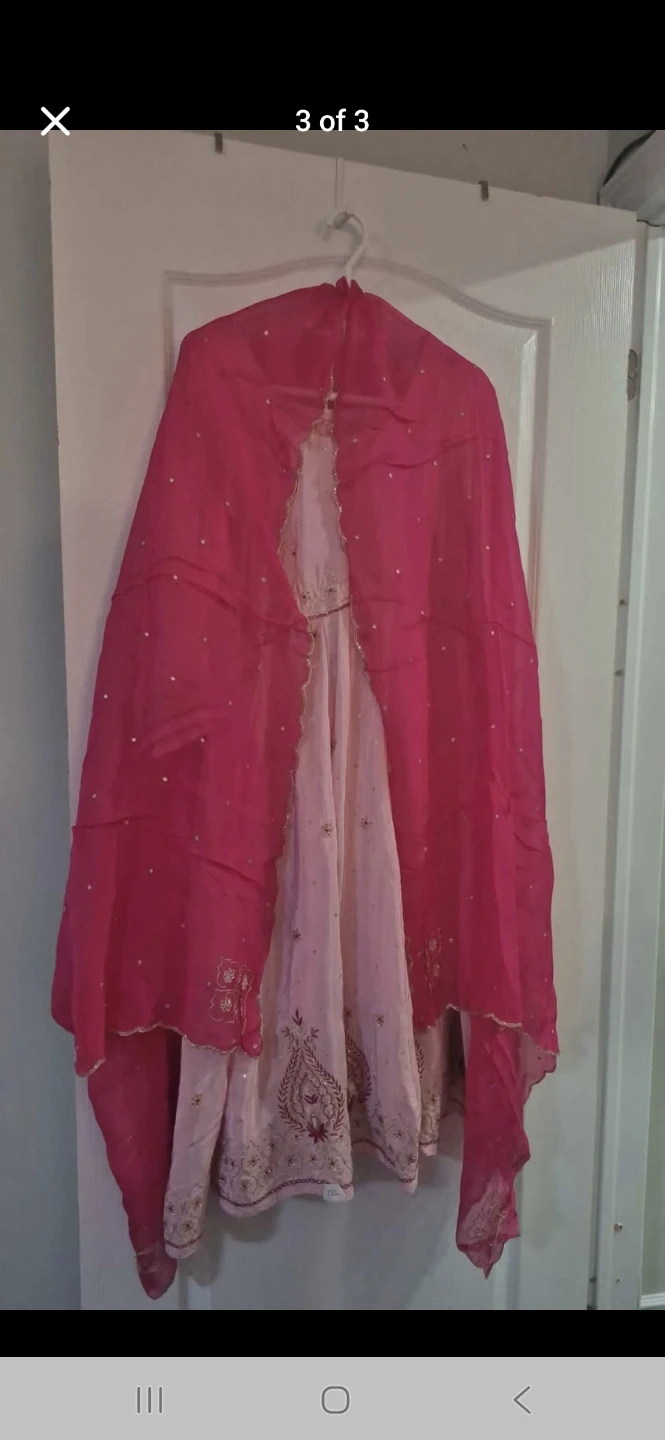 Pink Embroidered Anarkali suit with Dupatta - photo 2
