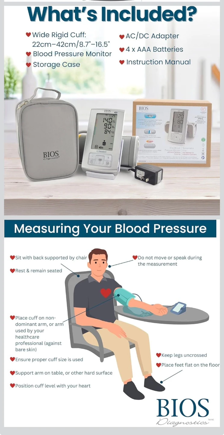 BIOS Diagnostics Elite Blood Pressure Monitor