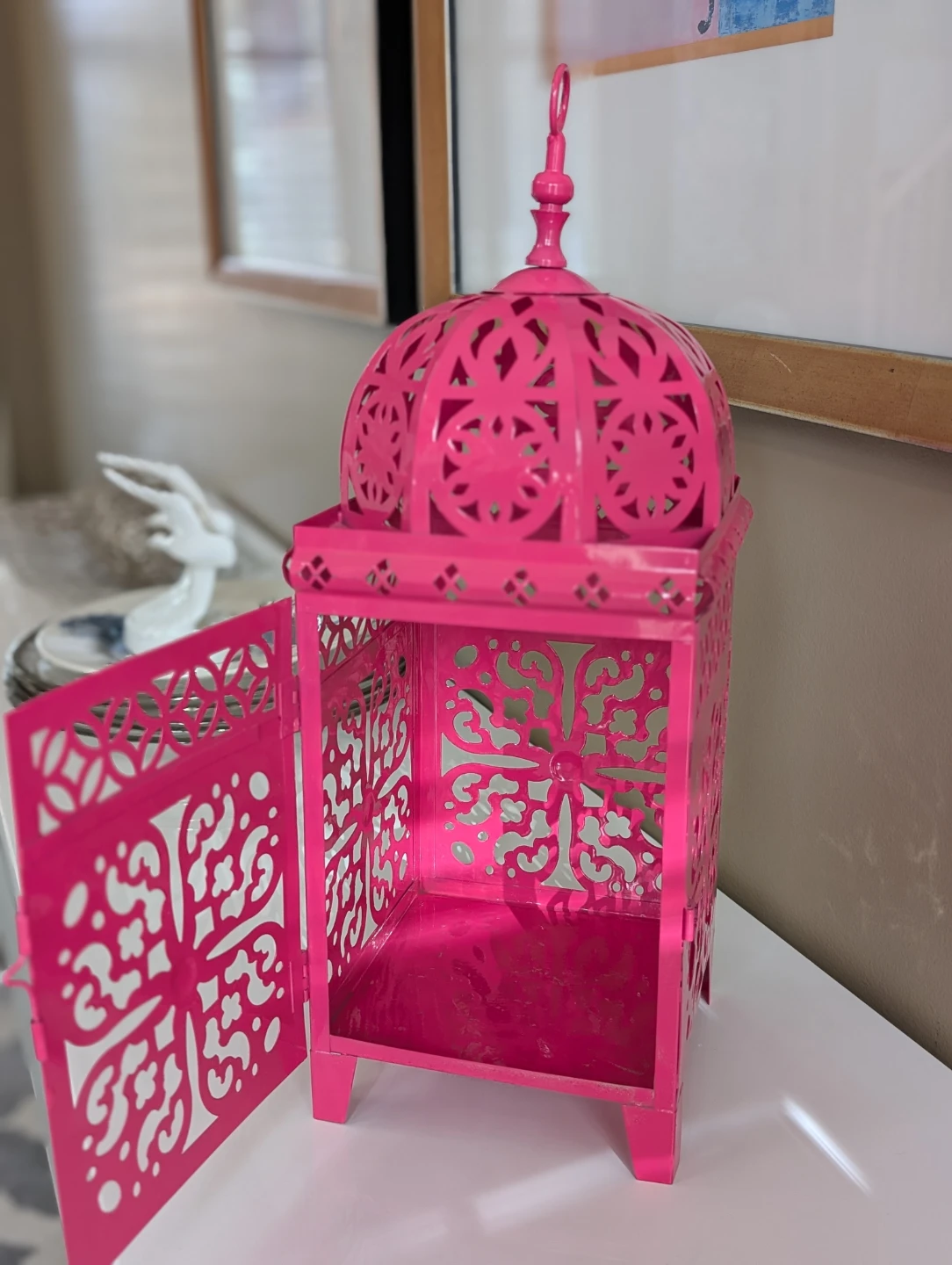 PINK MOROCCAN Style Metal Lantern 🏆 - photo 3