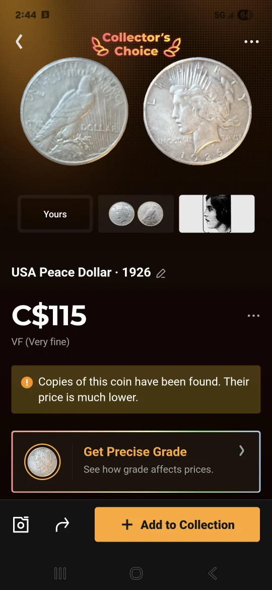 USA Peace Dollar 1926 Coin