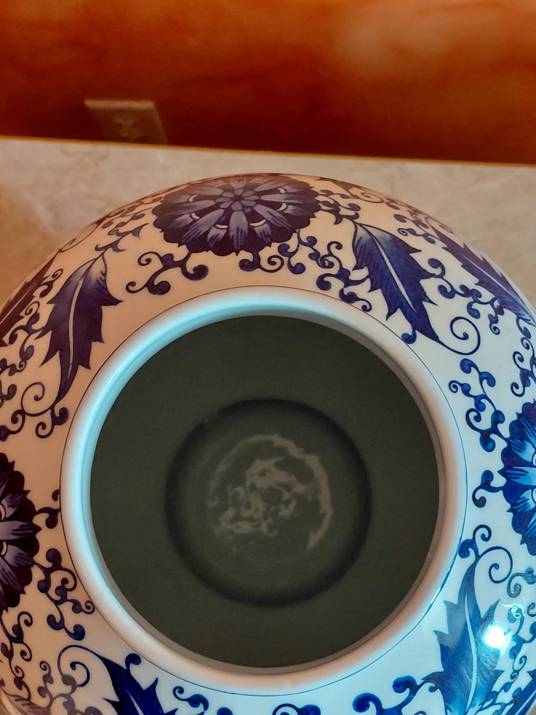 Large Blue and White Porcelain Ginger Jar - photo 4