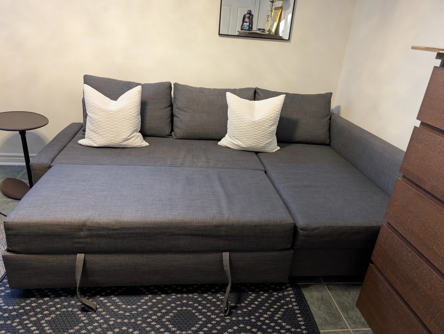Grey Sectional Sofa Bed with Storage - photo 2