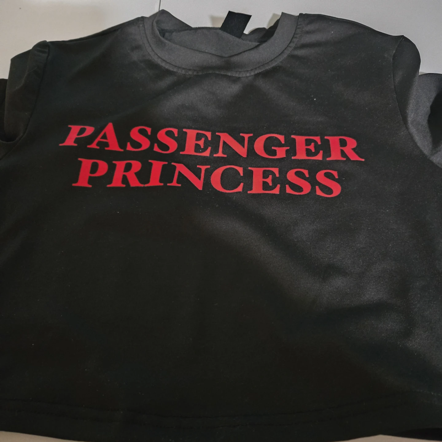 SHEIN Black "Passenger Princess" Graphic T-Shirt - Size XS - photo 2