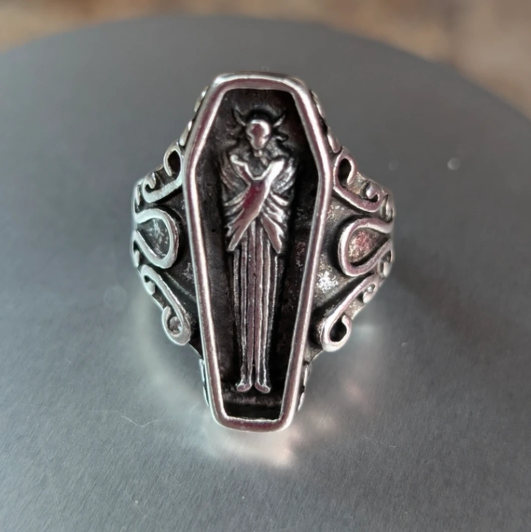 Coffin Ring with Figure