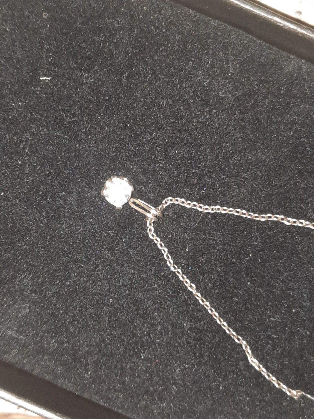 Real Diamond  Pendant Necklace with Box - photo 2