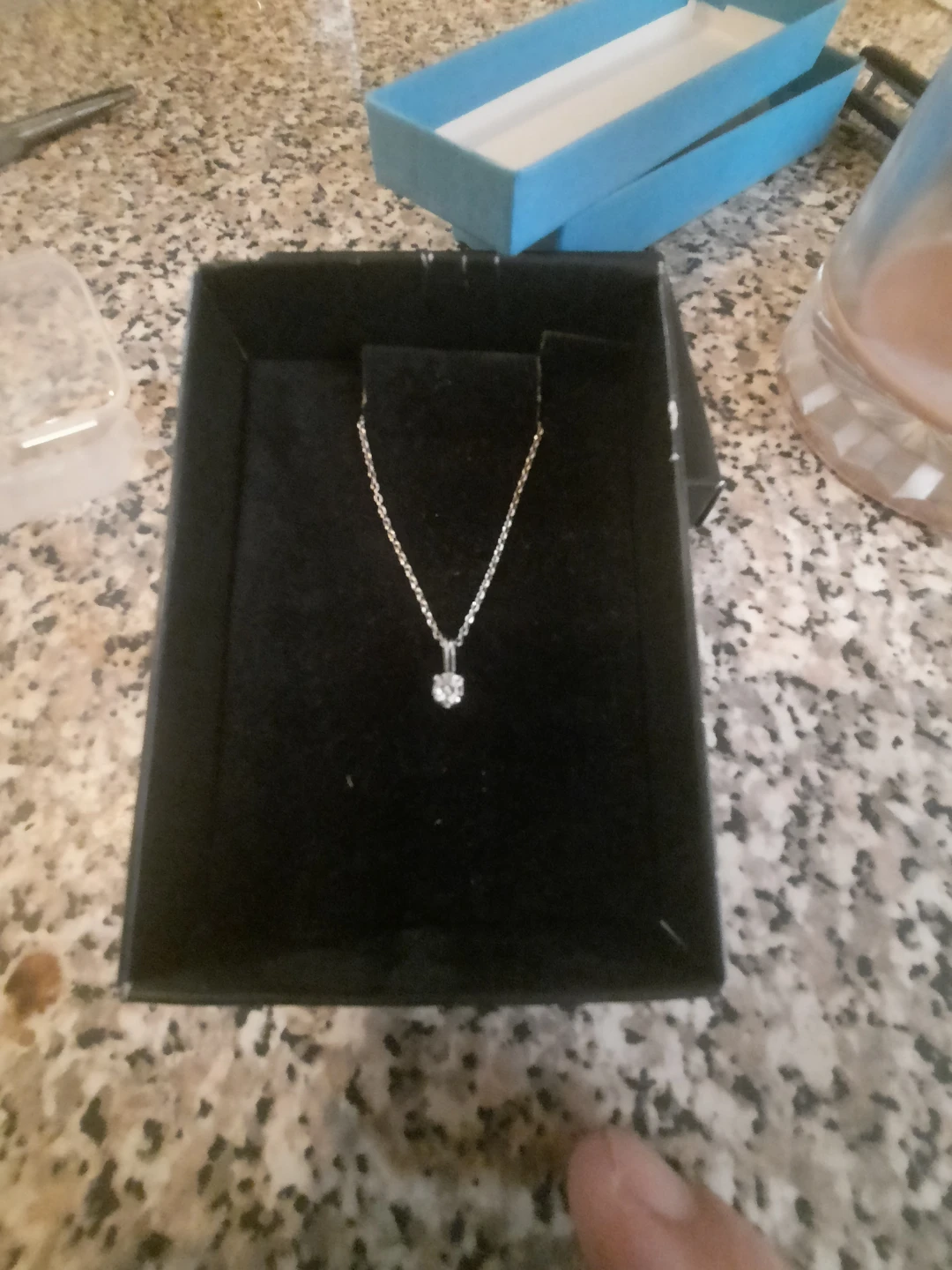 Real Diamond  Pendant Necklace with Box - photo 3