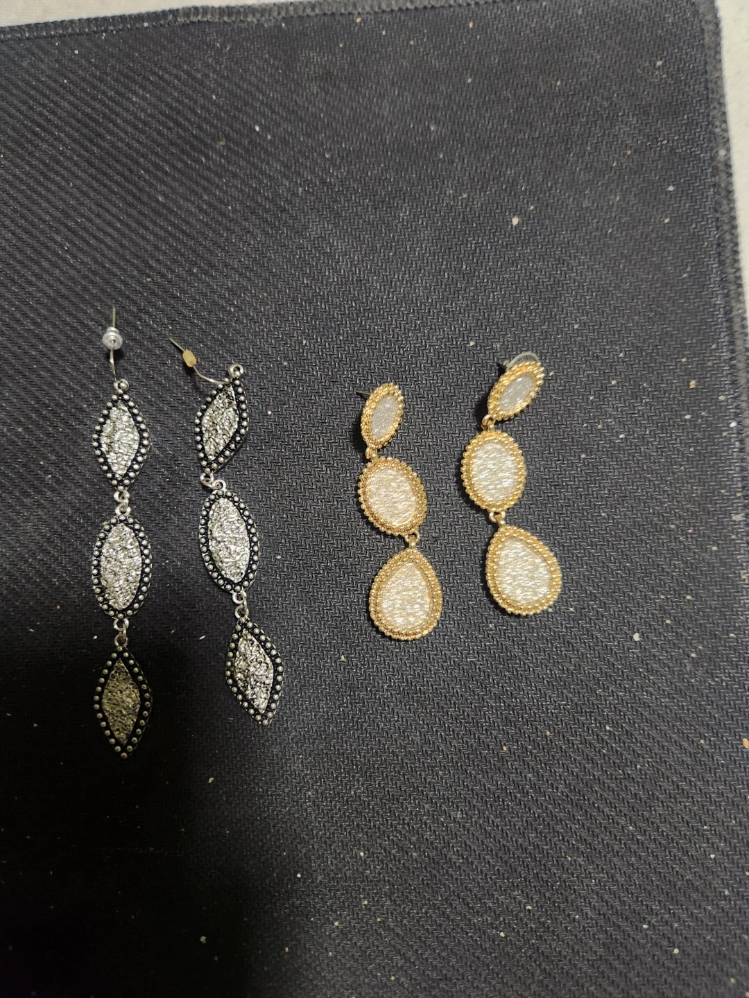 Silver and Gold Dangle Earrings