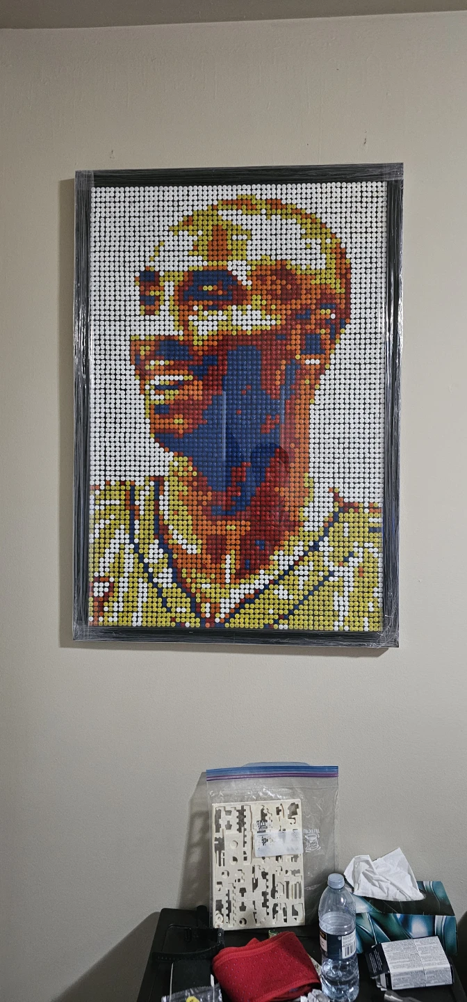 Framed Pixel Art Portrait