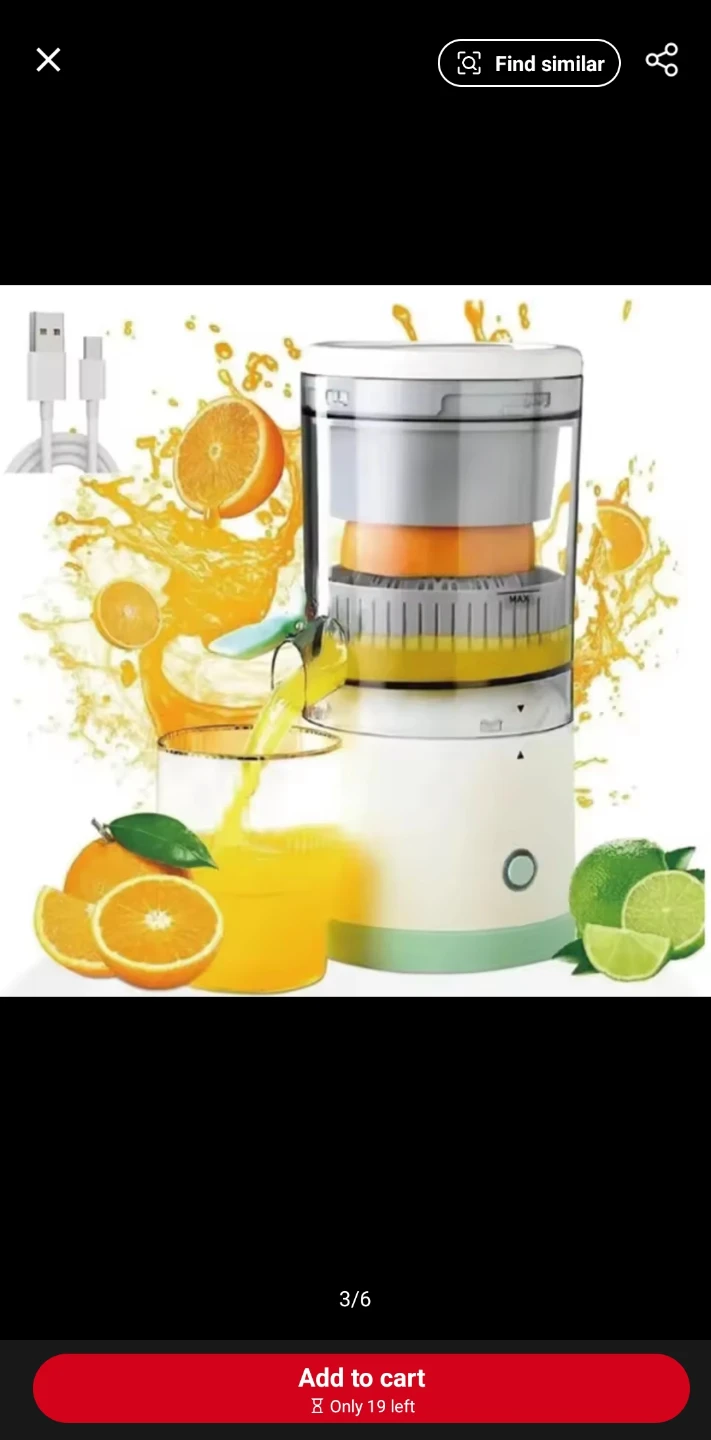 Portable USB Rechargeable Juicer - Green White - photo 2